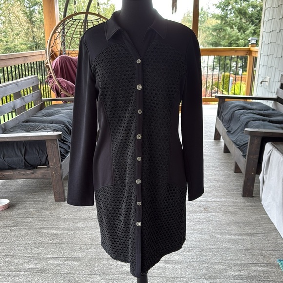 Yest | Button Down Long Sleeve Dress - Picture 1 of 7